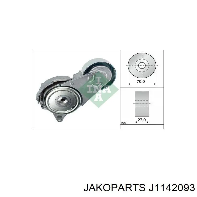 Купить J1142093 Jakoparts Натяжитель приводного ремня