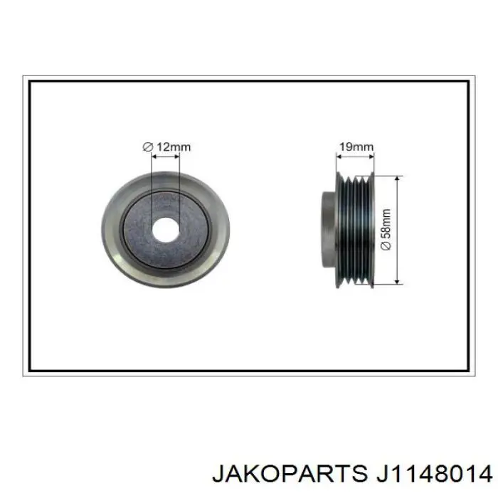 Натяжной ролик J1148014 Jakoparts