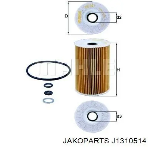 Фильтр масла Jakoparts J1310514