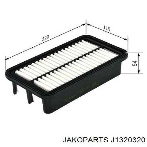 Купить J1320320 Jakoparts Автомобильный фильтр воздуха