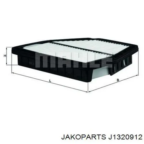 Купить J1320912 Jakoparts Автомобильный фильтр воздуха