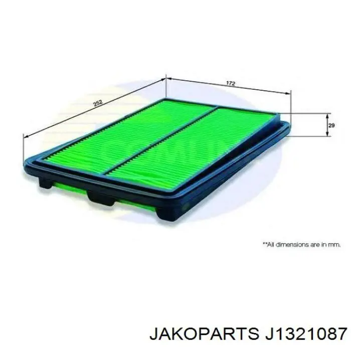 Воздушный фильтр J1321087 Jakoparts