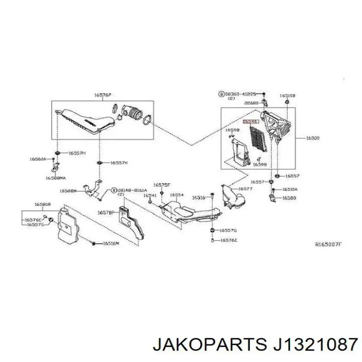 Элемент воздушного фильтра Jakoparts J1321087 цена, от 7.55 USD