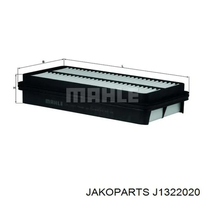 Купить J1322020 Jakoparts Автомобильный фильтр воздуха