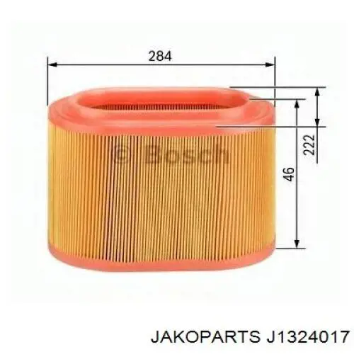 Элемент воздушного фильтра Jakoparts J1324017 цена, от 4.24 USD