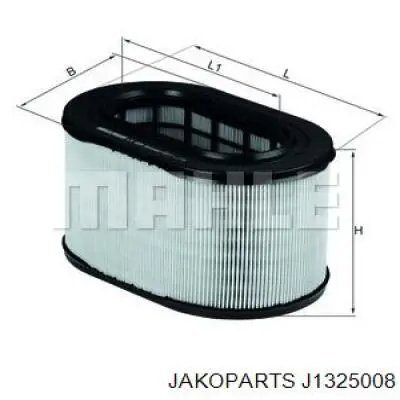 Элемент воздушного фильтра Jakoparts J1325008 цена, от 10.00 USD