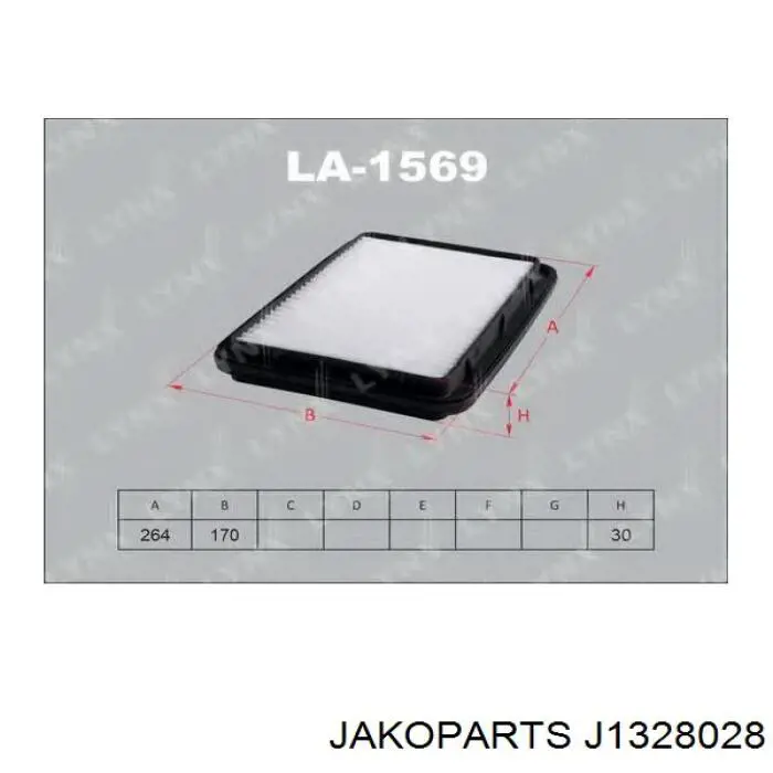Фильтр воздушный Jakoparts J1328028