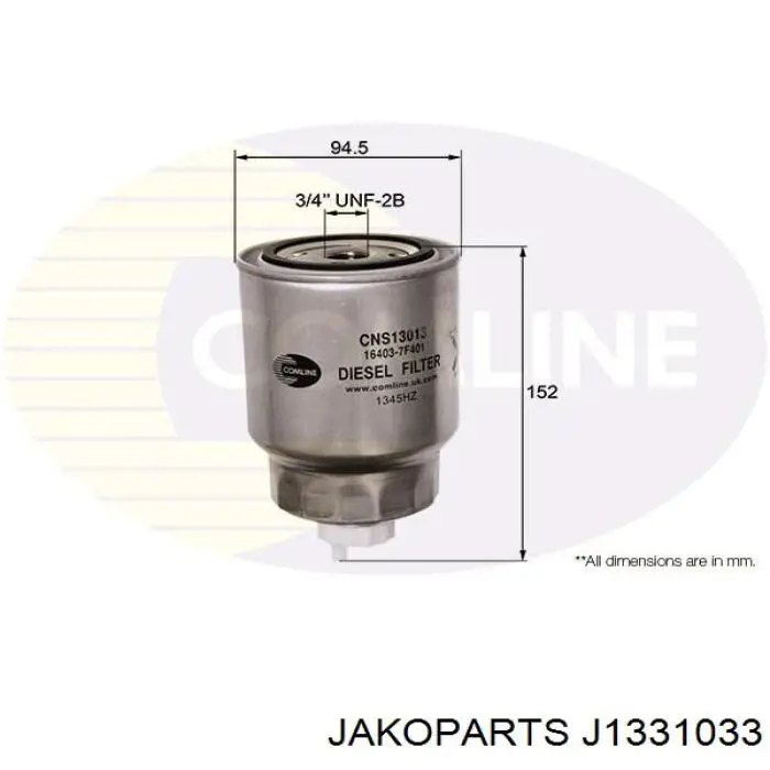 Купить J1331033 Jakoparts Фильтр-отстойник топлива грубой очистки