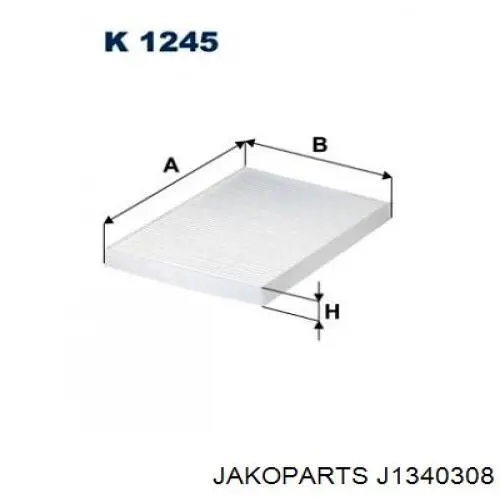 Фильтр салона J1340308 Jakoparts