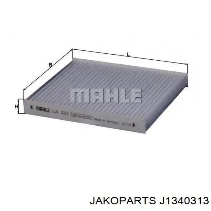 Фильтр салона J1340313 Jakoparts