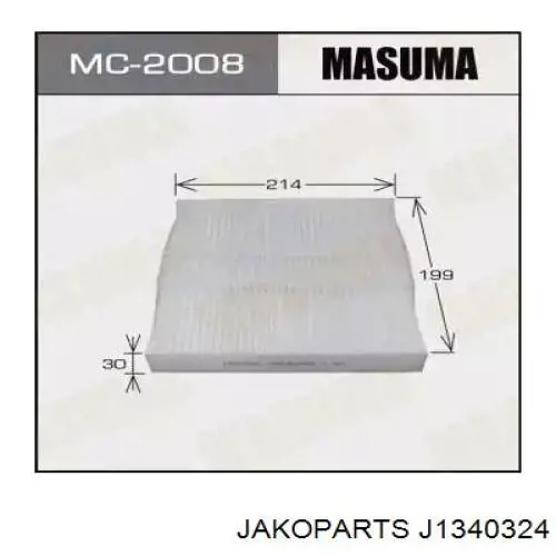 Купить J1340324 Jakoparts Фильтр салона угольный