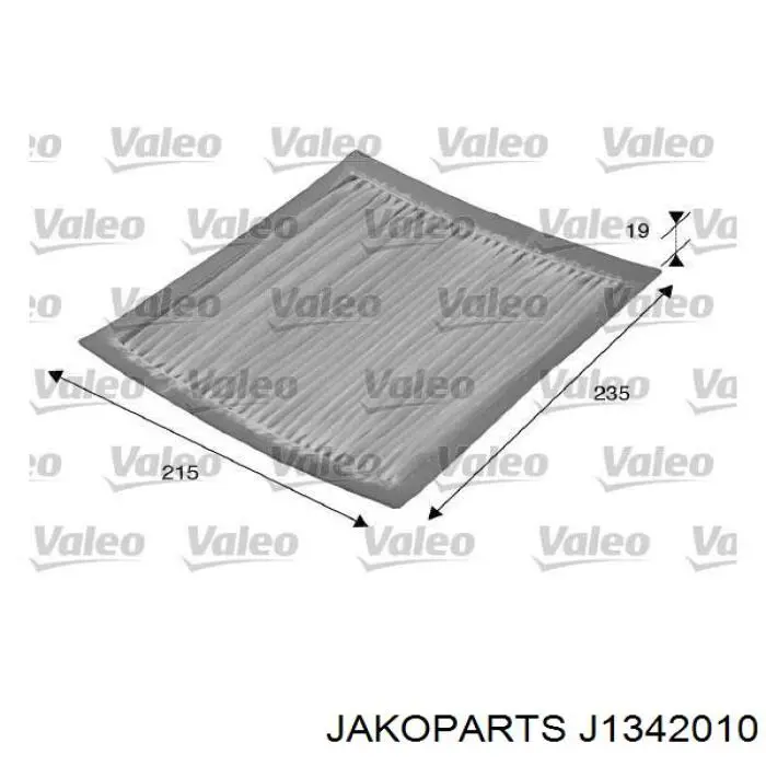 Купить J1342010 Jakoparts Фильтр салона угольный