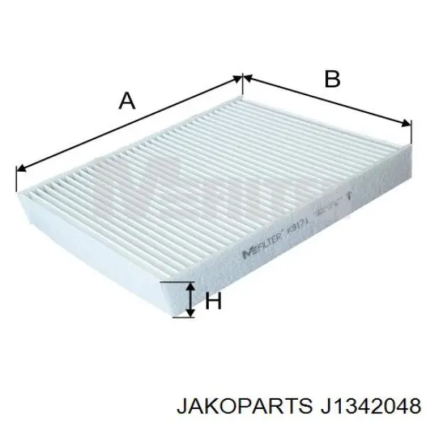 Фильтр воздушный отопителя Jakoparts J1342048 цена, от 5.81 USD