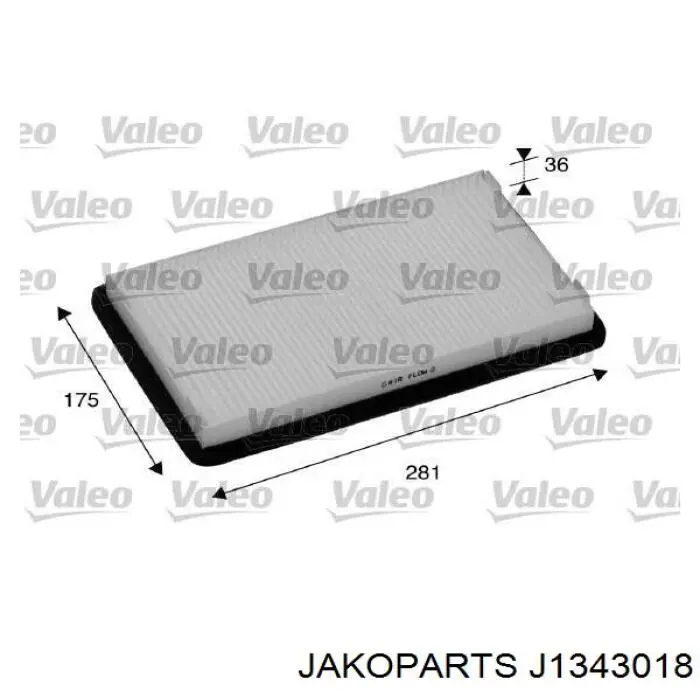 Фильтр воздушный отопителя Jakoparts J1343018 цена, от 7.00 USD