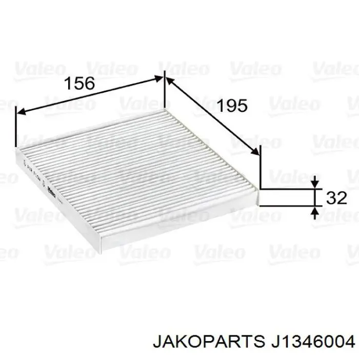 Фільтр салону J1346004 Jakoparts