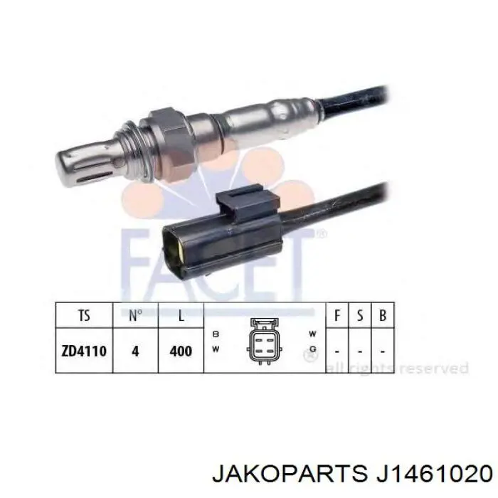 Лямбда зонд после катализатора Jakoparts J1461020