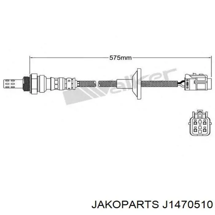 J1470510 Jakoparts sonda lambda, sensor de oxigênio depois de catalisador