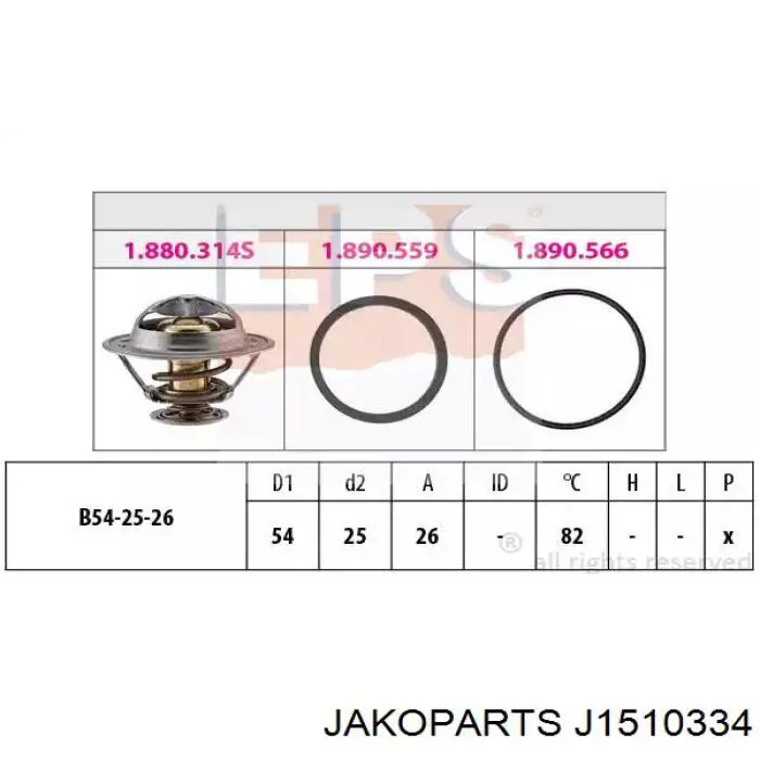 Купить J1510334 Jakoparts Насос охлаждения