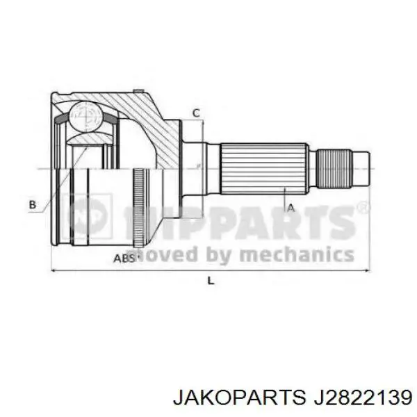 ШРУС наружный Jakoparts J2822139