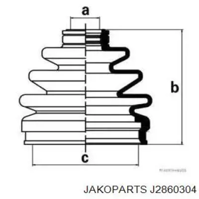 Пыльник ШРУСа наружный J2860304 Jakoparts