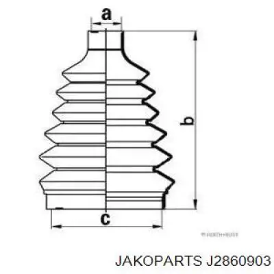 Пыльник ШРУСа наружный J2860903 Jakoparts