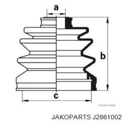 Пыльник ШРУСа наружный J2861002 Jakoparts