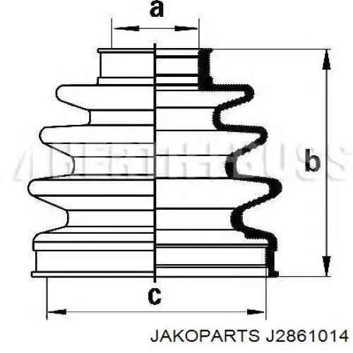J2861014 Jakoparts Пыльник шарнира привода