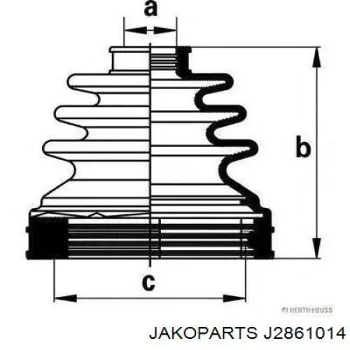 Чехол шруса Jakoparts J2861014 цена, от 7.32 USD