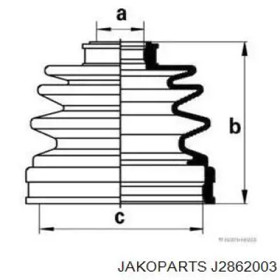 Пыльник ШРУСа внутренний J2862003 Jakoparts