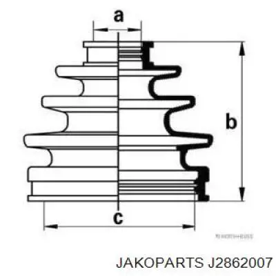 Пыльник ШРУСа внутренний J2862007 Jakoparts