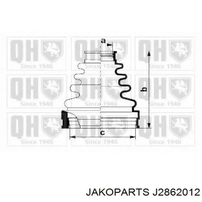 Пыльник ШРУСа задней полуоси наружный J2862012 Jakoparts