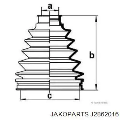 Пыльник ШРУСа наружный J2862016 Jakoparts