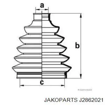 Пыльник ШРУСа наружный J2862021 Jakoparts