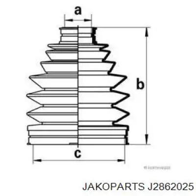 Пыльники шрусов J2862025 Jakoparts