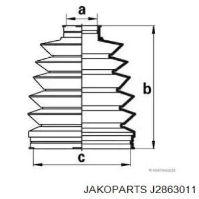 Пыльник ШРУСа наружный J2863011 Jakoparts