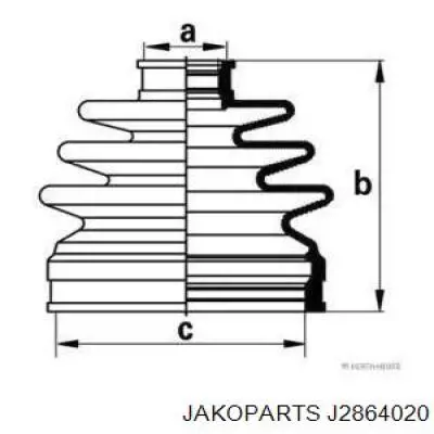 Пыльник ШРУСа внутренний J2864020 Jakoparts