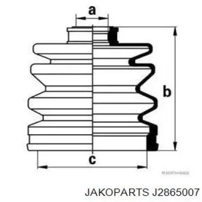 Пыльник ШРУСа наружный J2865007 Jakoparts