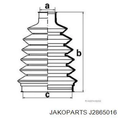 Пыльник ШРУСа наружный J2865016 Jakoparts