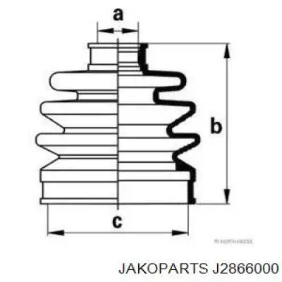 Пыльник ШРУСа наружный J2866000 Jakoparts