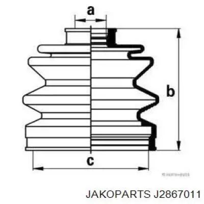 Пыльник ШРУСа внутренний J2867011 Jakoparts