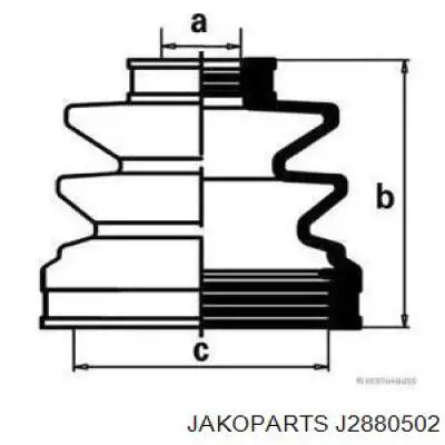 Пыльник ШРУСа внутренний J2880502 Jakoparts