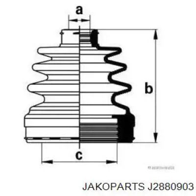 Пыльник ШРУСа внутренний J2880903 Jakoparts