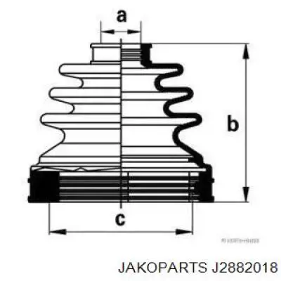 Пыльник ШРУСа внутренний J2882018 Jakoparts