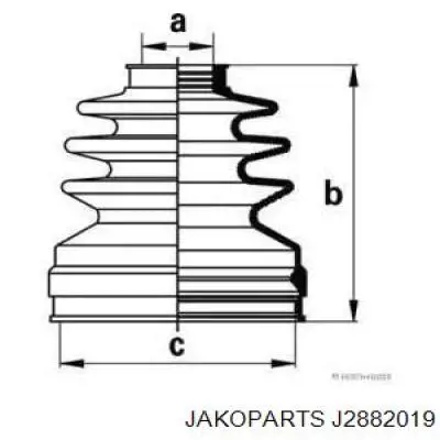 Пыльник ШРУСа внутренний J2882019 Jakoparts