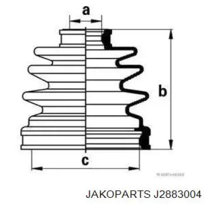 Пыльник ШРУСа внутренний J2883004 Jakoparts