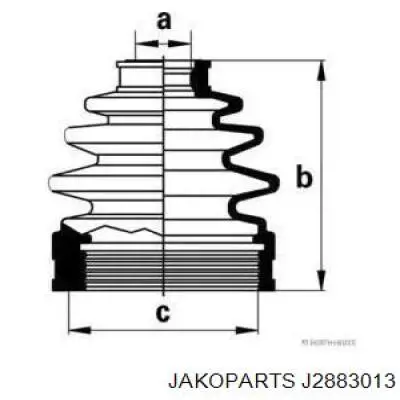 Пыльник ШРУСа внутренний J2883013 Jakoparts