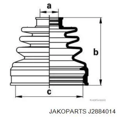 Пыльник ШРУСа внутренний J2884014 Jakoparts