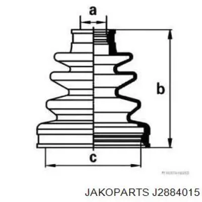 Пыльник ШРУСа внутренний J2884015 Jakoparts