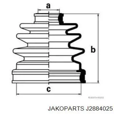 Пыльник ШРУСа внутренний J2884025 Jakoparts