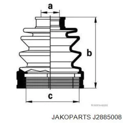 Пыльник ШРУСа внутренний J2885008 Jakoparts